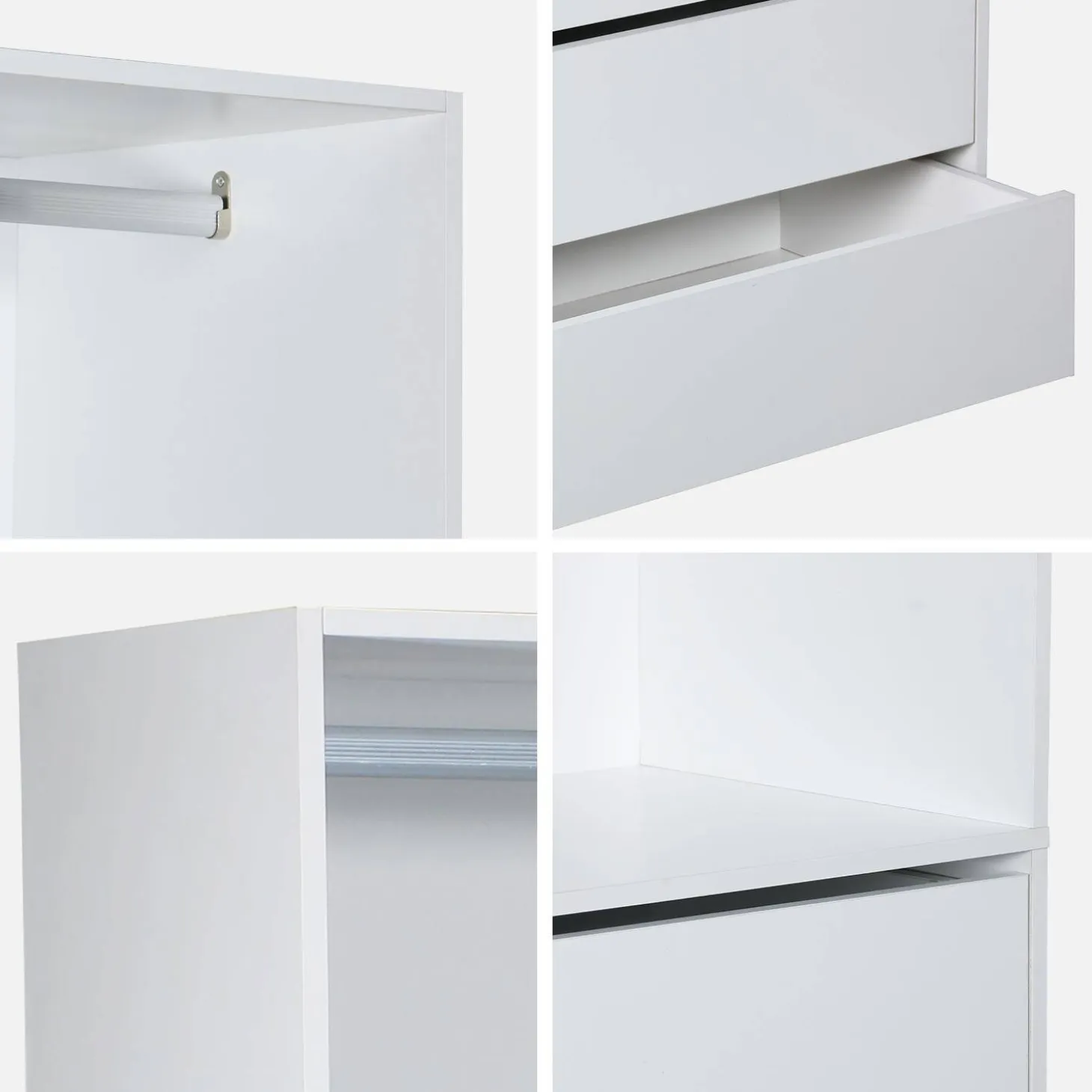 Modul mit 4 Schubladen und Kleiderschrank