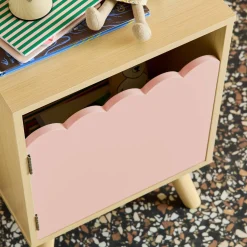 Nachttisch für Kinder Holzdekor 1 Tür