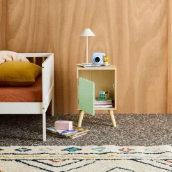 Nachttisch für Kinder Holzdekor 1 Tür