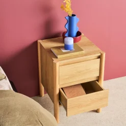 Nachttisch Holzdekor 2 Schubladen