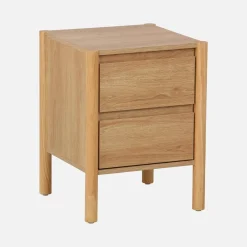Nachttisch Holzdekor 2 Schubladen
