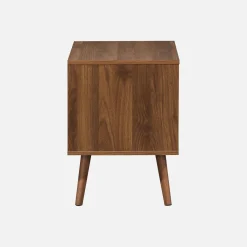 Nachttisch mit Holzdekor, nussbaumfarben, 2 Schubladen