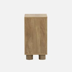 Nachttisch mit Holzdekor und 1 umkehrbaren Tür