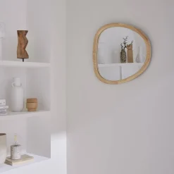 Organischer Spiegel aus Tannenholz 55cm