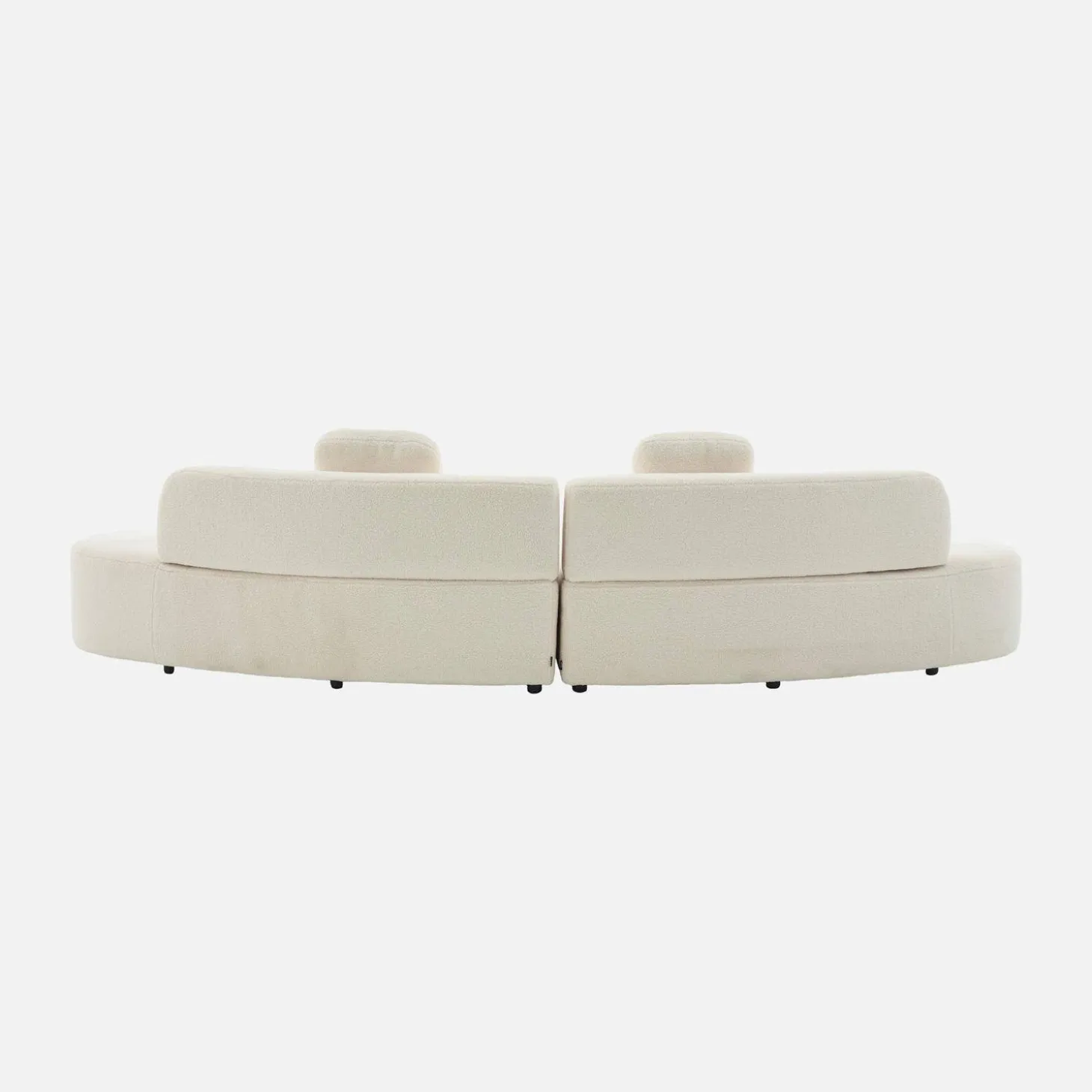 Organisches 5-Sitzer-Sofa mit Bouclé-Bezug