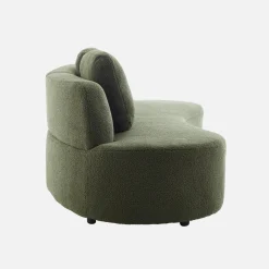 Organisches Sofa, 3-Sitzer mit Bouclé-Bezug