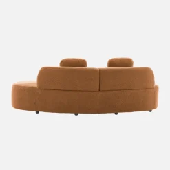 Organisches Sofa, 3-Sitzer mit Bouclé-Bezug