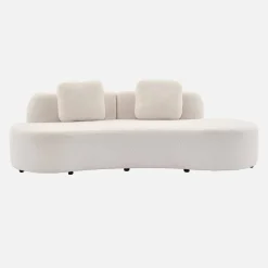 Organisches Sofa, 3-Sitzer mit Bouclé-Bezug