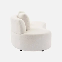 Organisches Sofa, 3-Sitzer mit Bouclé-Bezug