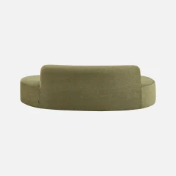 Organisch geformtes 3-Sitzer Sofa mit Chenille-Bezug