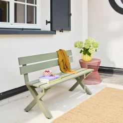 Outdoor-Beistelltisch aus Stahl mit Gittereffekt