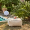 Outdoor-Fußhocker mit Olefin-Bezug