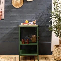 Outdoor-Küche aus Stahl mit 2 Regalböden L 49 cm