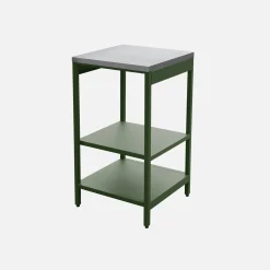 Outdoor-Küche aus Stahl mit 2 Regalböden L 49 cm