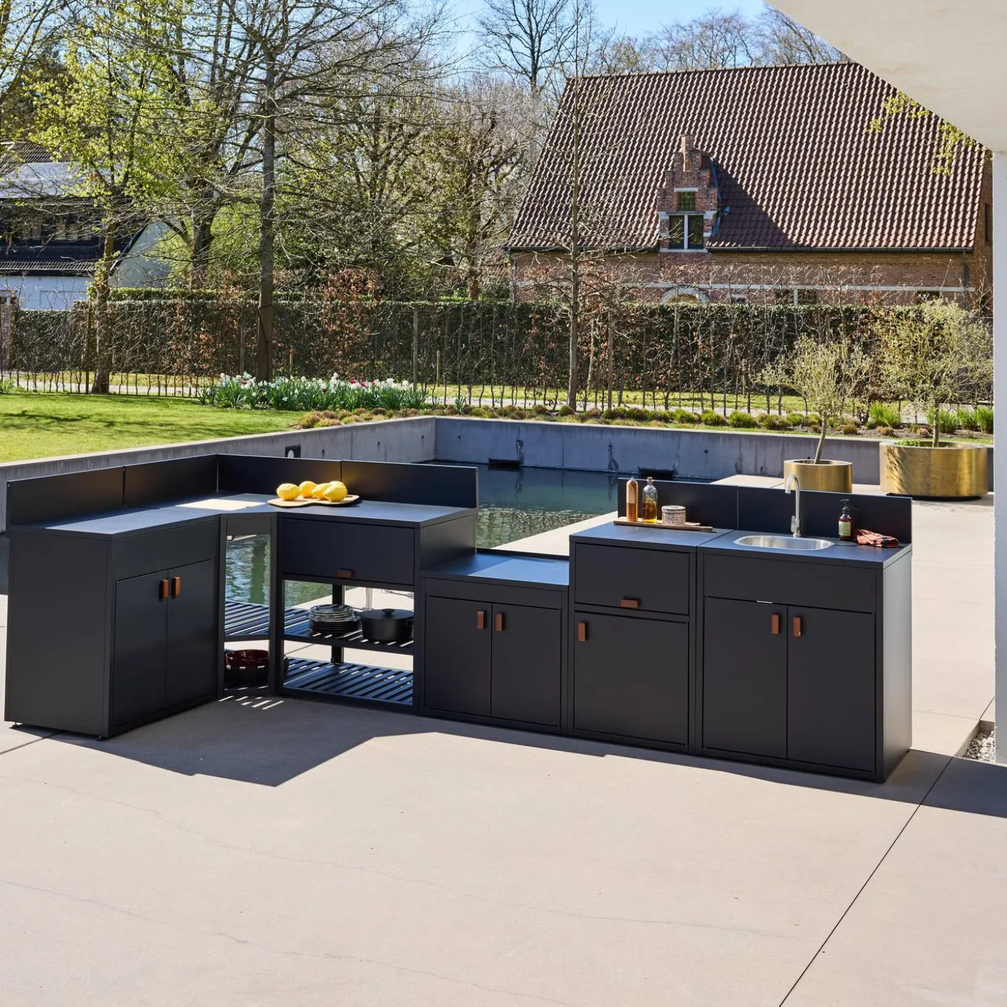 Outdoor-Küche 6 Module Stahl