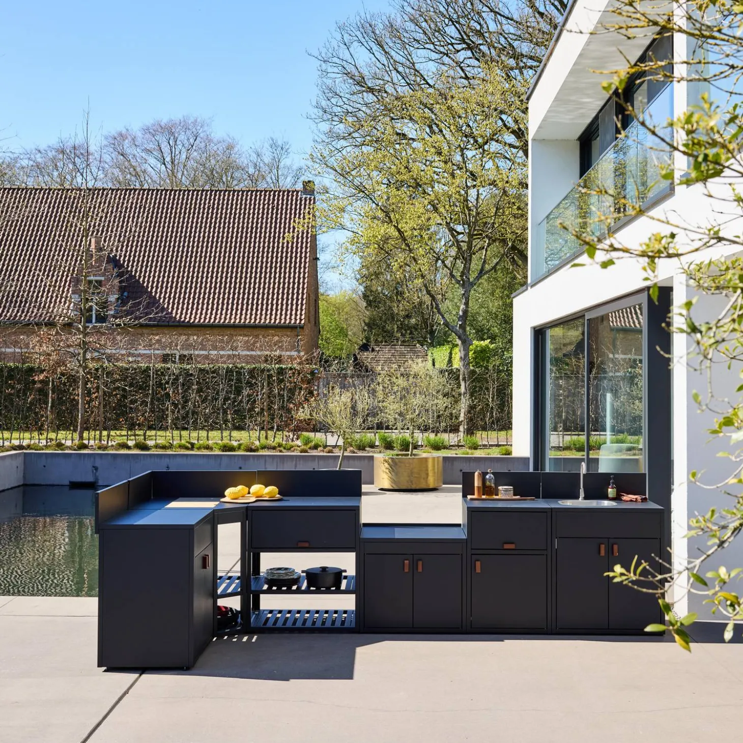 Outdoor-Küche 6 Module Stahl