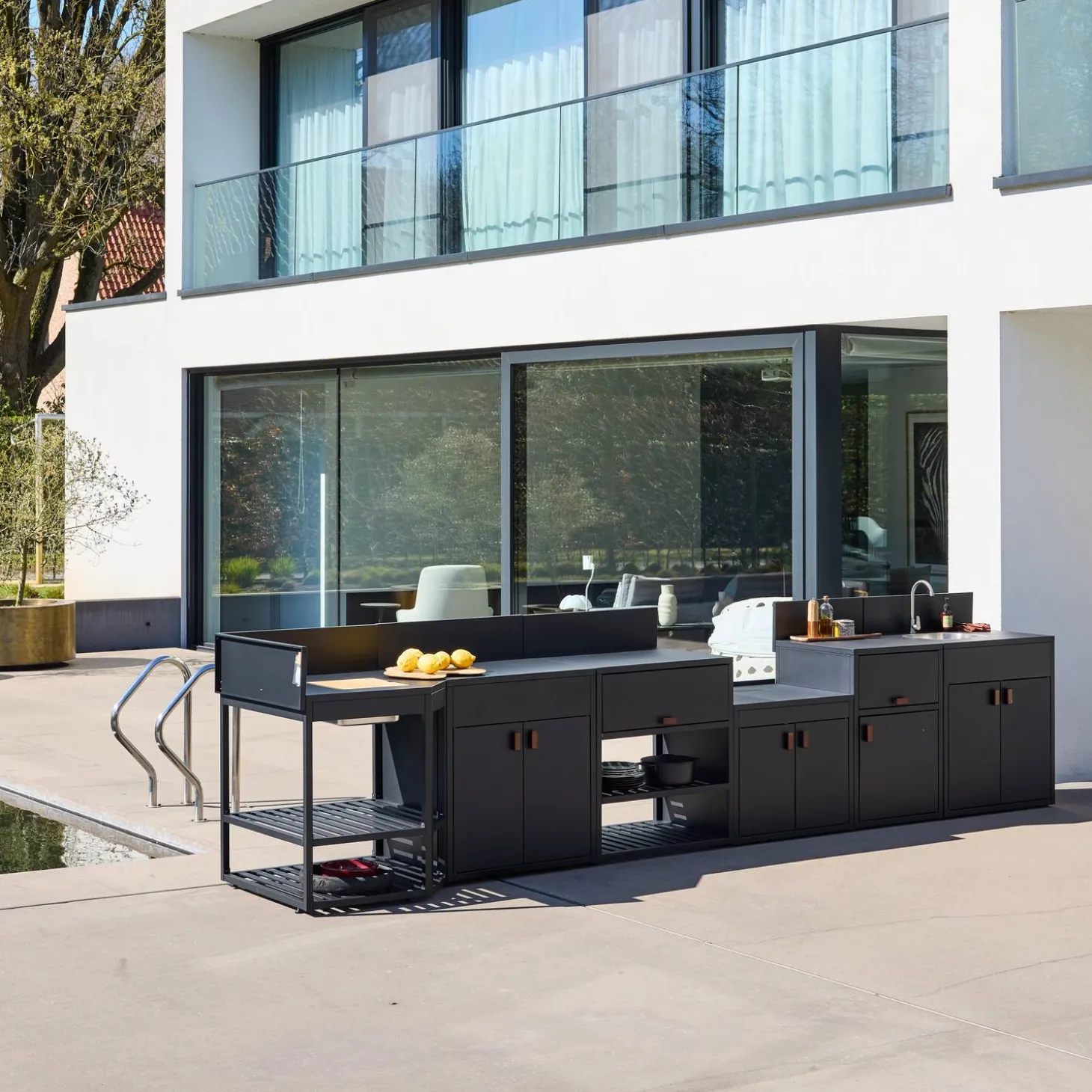 Outdoor-Küche 6 Module Stahl