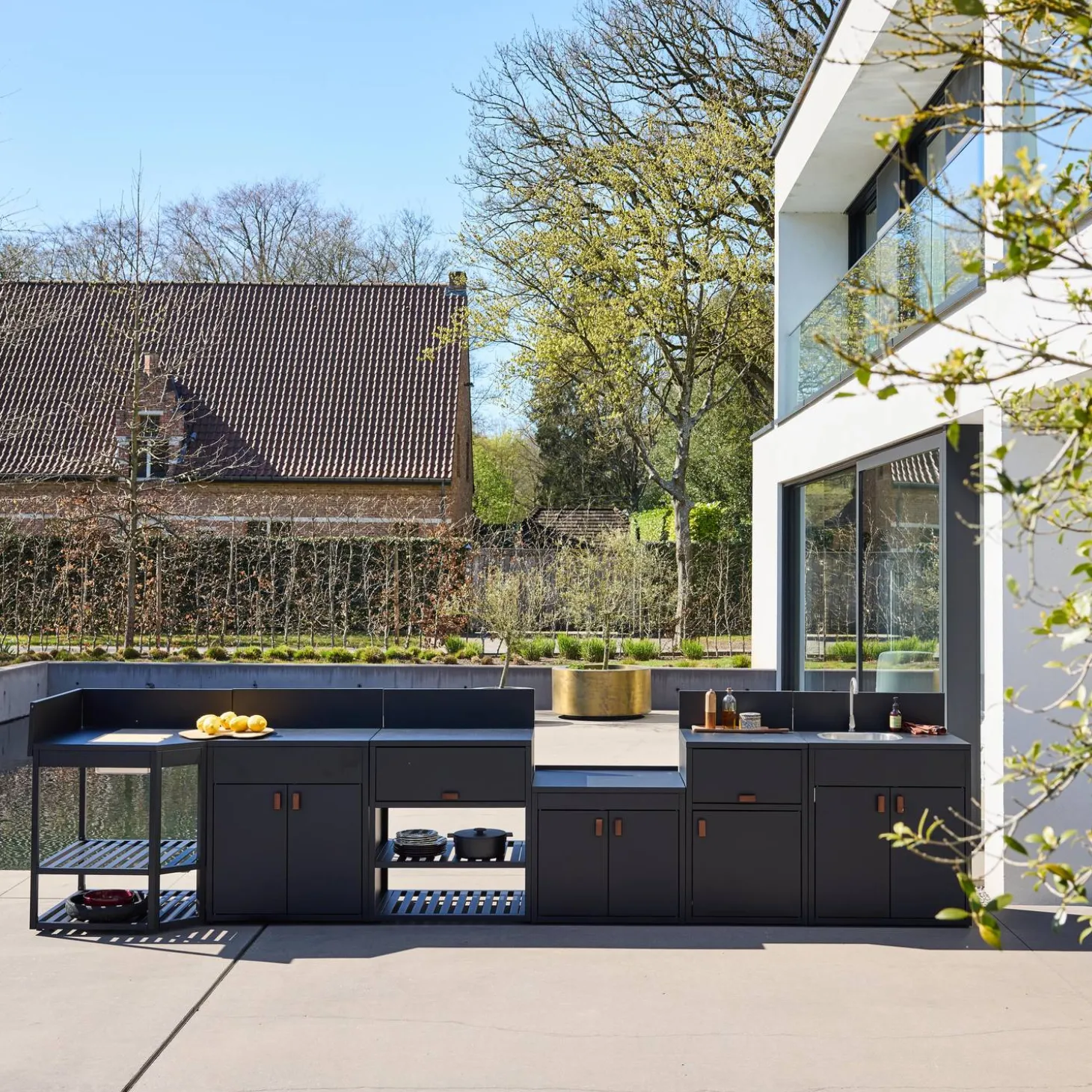 Outdoor-Küche 6 Module Stahl