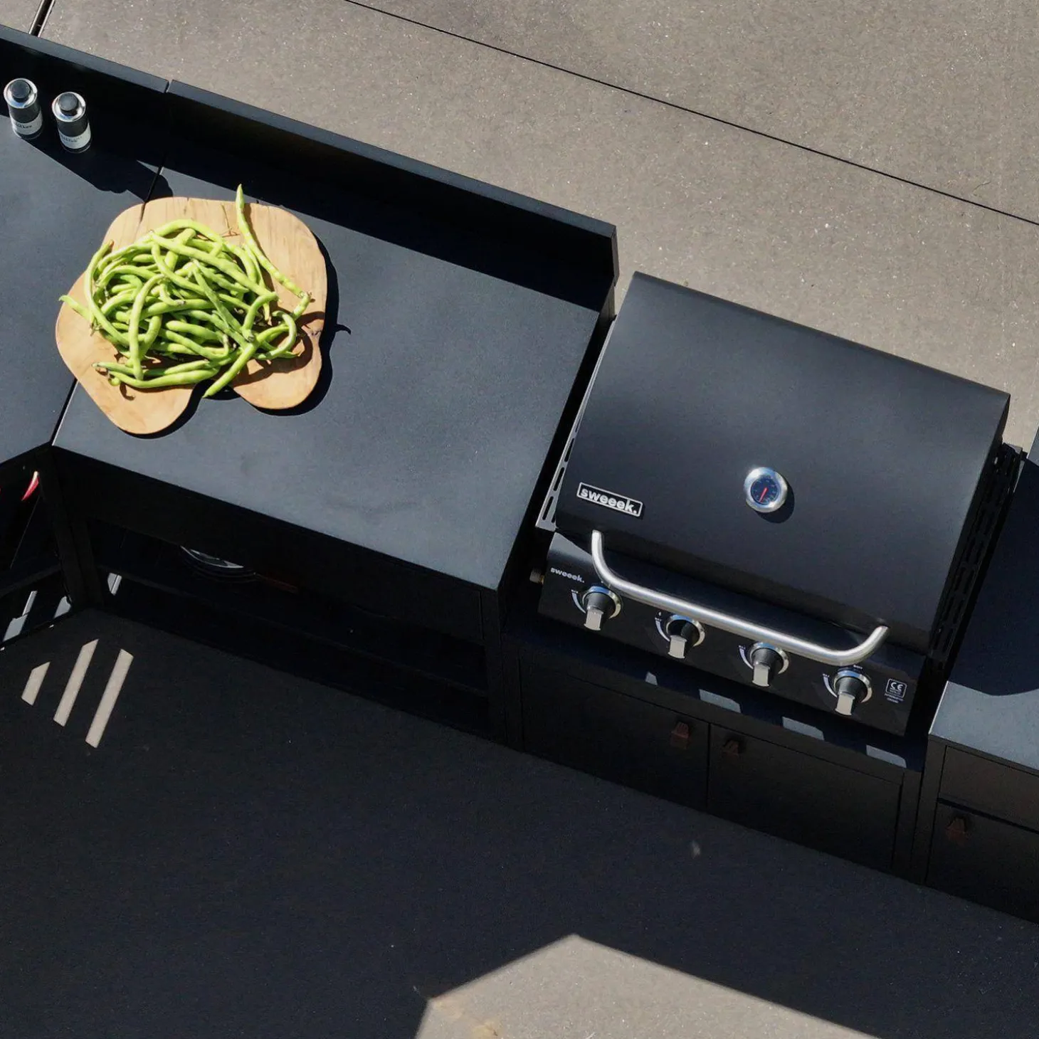 Outdoor-Küche 6 Module Stahl