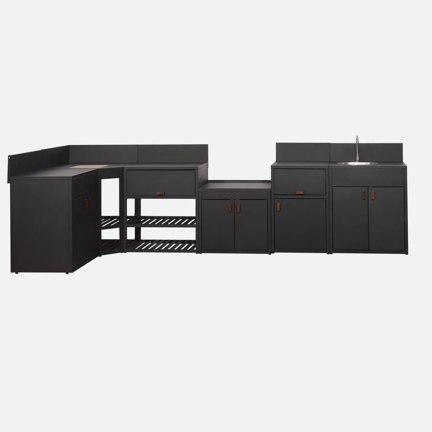 Outdoor-Küche 6 Module Stahl