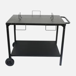 Outdoor-Servierwagen für Plancha, mit zwei Rädern