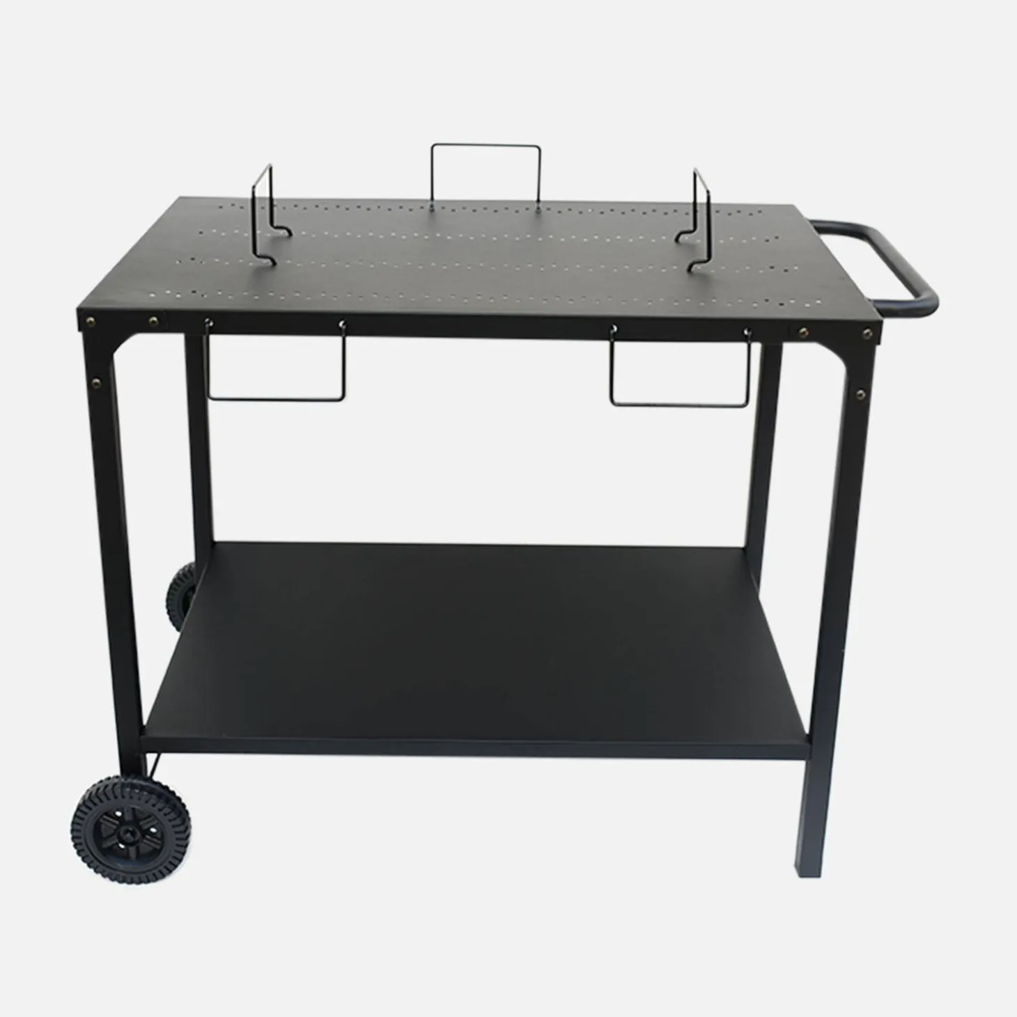 Outdoor-Servierwagen für Plancha, mit zwei Rädern