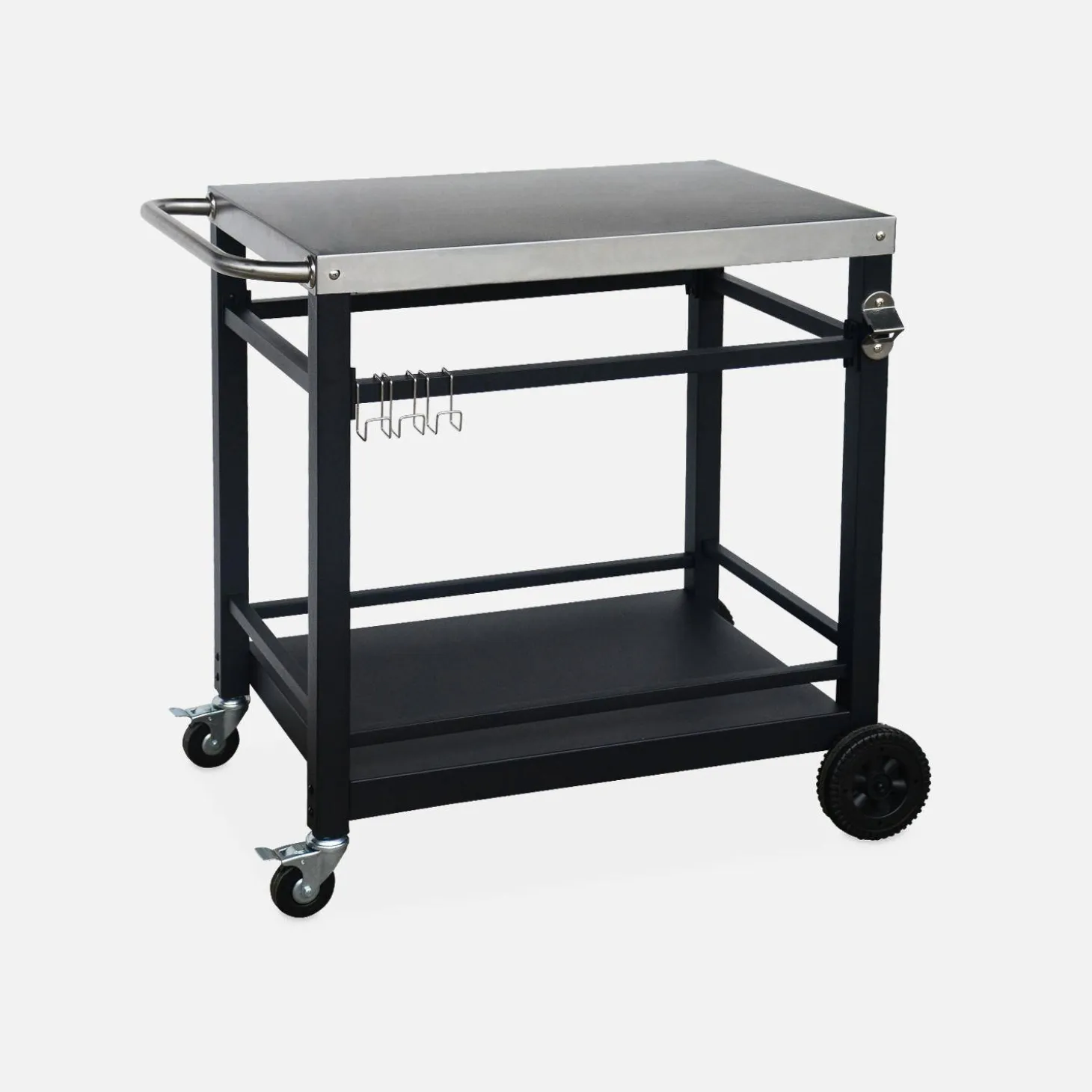 Outdoor-Servierwagen zum Grillen, schwarz