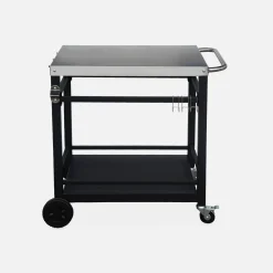 Outdoor-Servierwagen zum Grillen, schwarz