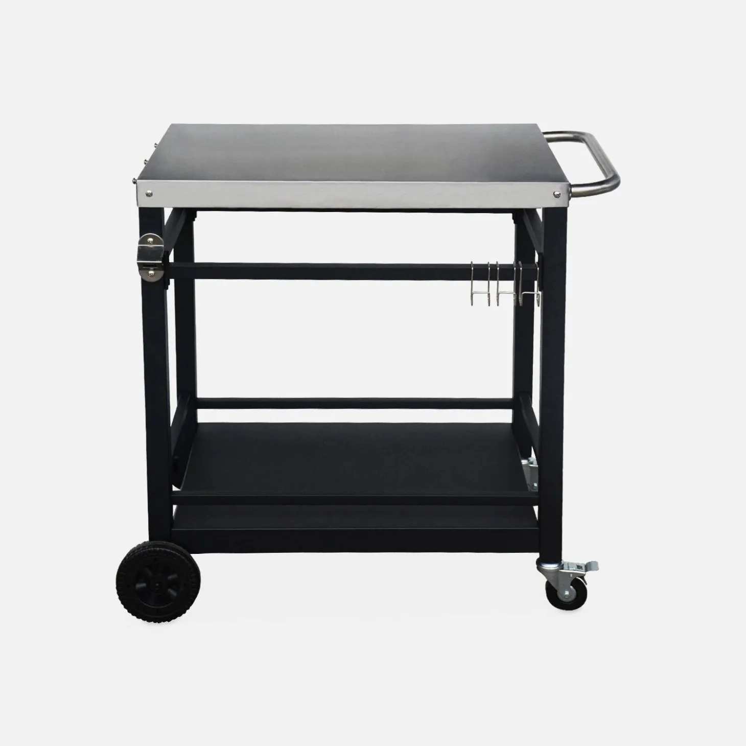 Outdoor-Servierwagen zum Grillen, schwarz