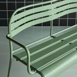 Outdoor-Sitzbank aus Stahl für 2 Personen