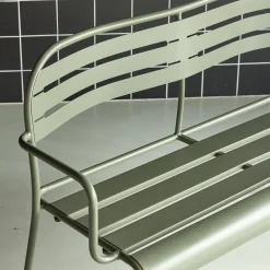 Outdoor-Sitzbank aus Stahl für 2 Personen