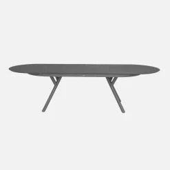 Ovaler ausziehbarer Gartentisch aus Aluminium 220/280cm für 10 Personen
