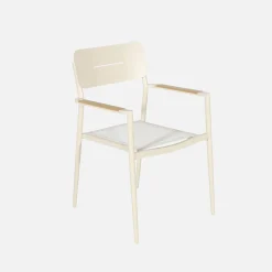 Ovaler ausziehbarer Gartentisch 220/280cm + 6 Sessel aus Aluminium
