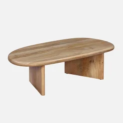Ovaler Couchtisch aus Mangoholz