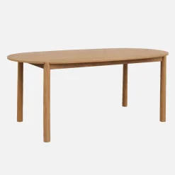 Ovaler Esstisch 180 cm aus Heveaholz für 6 Personen