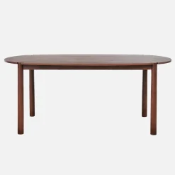 Ovaler Esstisch 180 cm aus Heveaholz für 6 Personen
