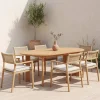 Ovaler Gartentisch aus Akazienholz 200cm für 6 Personen