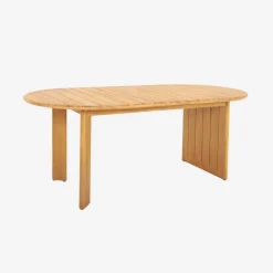 Ovaler Gartentisch aus Akazienholz 200cm für 6 Personen