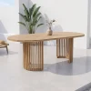Ovaler Gartentisch 220cm aus Akazienholz für 6 Personen