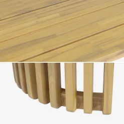 Ovaler Gartentisch 220cm aus Akazienholz für 6 Personen