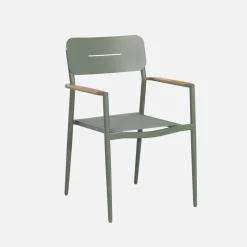 Ovaler verlängerbarer Gartentisch 220/280cm aus Aluminium + 8 Sessel