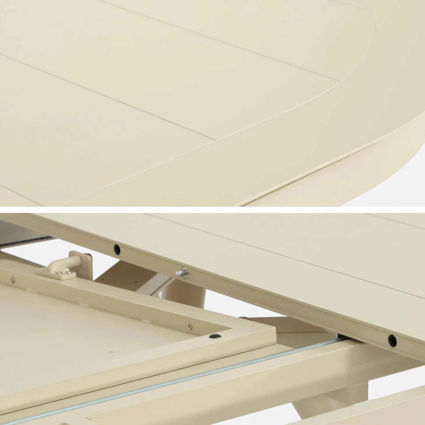 Ovaler verlängerbarer Gartentisch 220/280cm aus Aluminium + 8 Sessel
