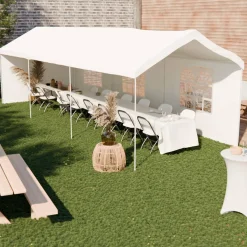 Partyzelt Empfangszelt 3x9m Tür + Reißverschluss 27m²
