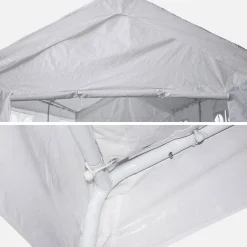 Partyzelt Empfangszelt 3x6m Tür + Reißverschluss 18m²