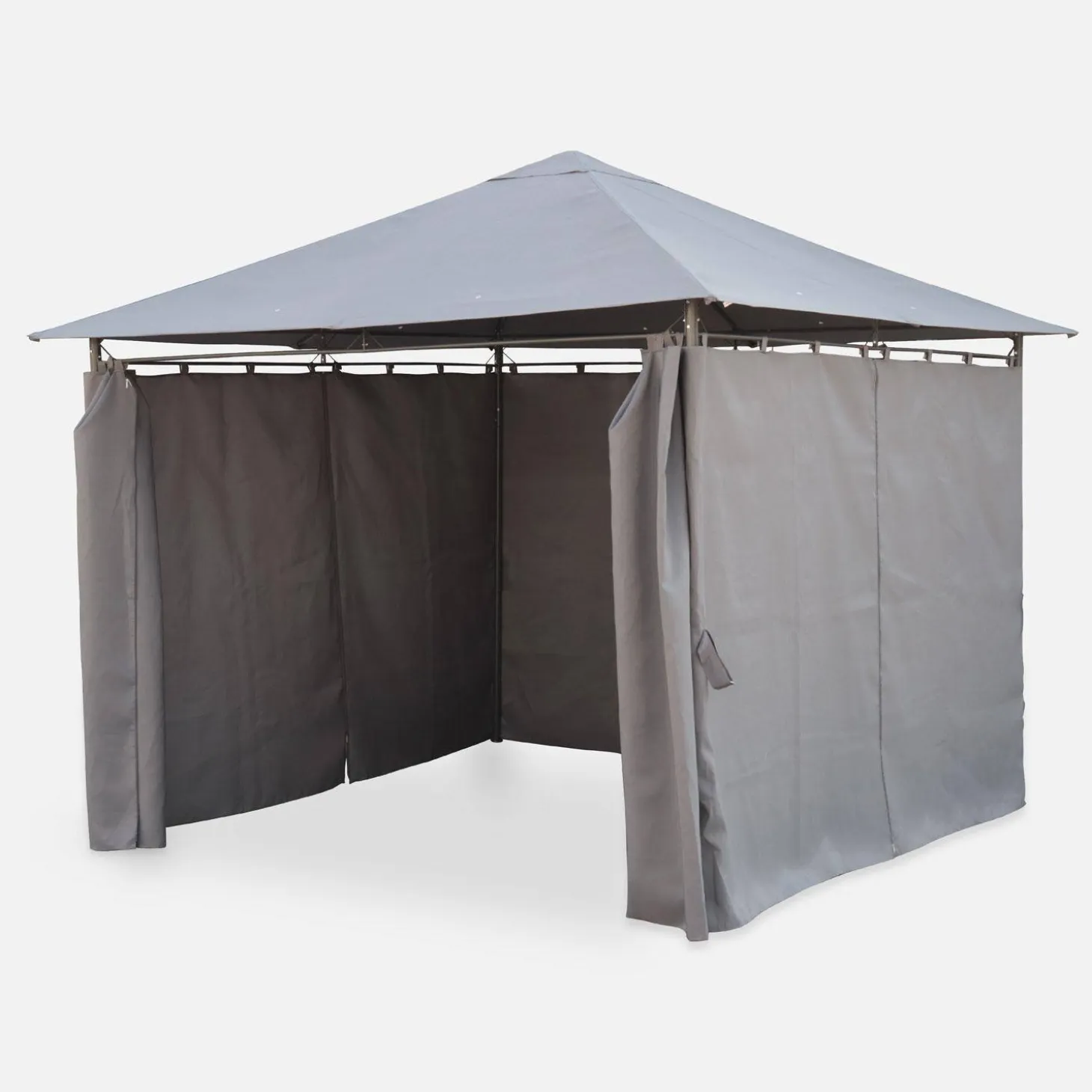 Pavillon 3 x 3 m - Laube mit Vorhängen