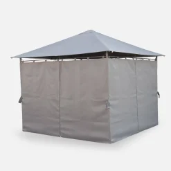 Pavillon 3 x 3 m - Laube mit Vorhängen