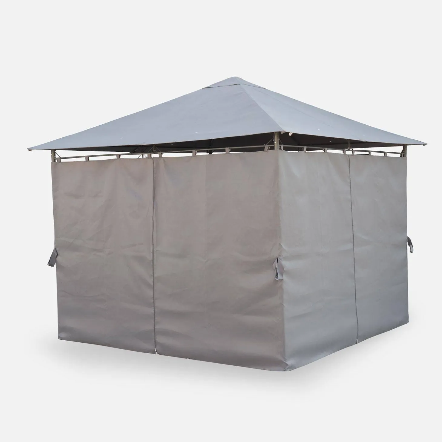Pavillon 3 x 3 m - Laube mit Vorhängen