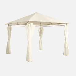 Pavillon 3 x 3 m - Laube mit Vorhängen