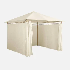Pavillon 3 x 3 m - Laube mit Vorhängen