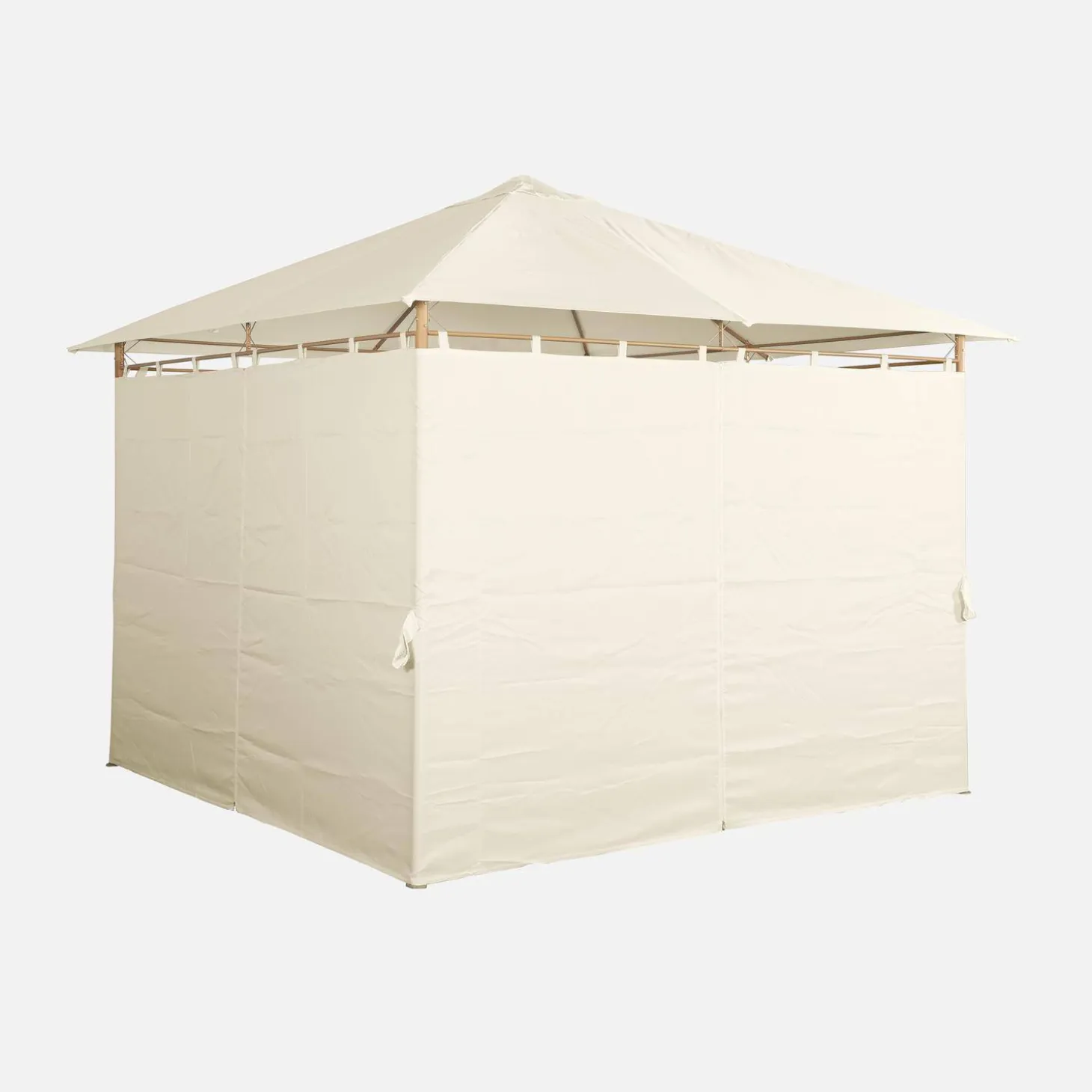 Pavillon 3 x 3 m - Laube mit Vorhängen